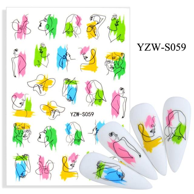 Water Decal Nail Art Decorations Nail Sticker Tattoo Full Cover Beauty Decals Manicure Supplies Accessories  Women Kids Girls Manicure Decoration Nail Art Supplies 3D Self-Adhesive Nail Decals Designer Nail Stickers for Acrylic Nails