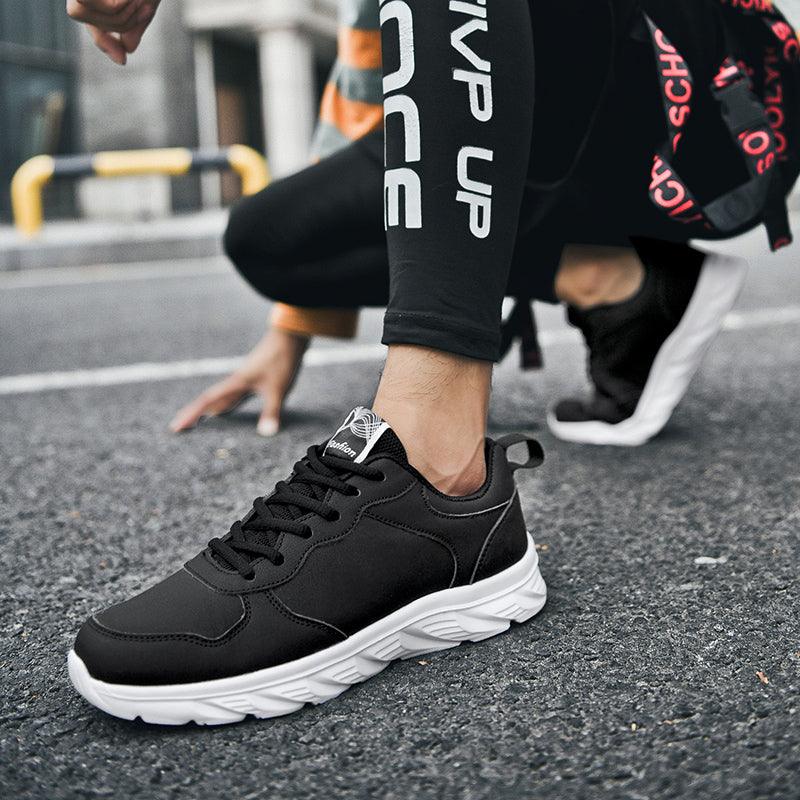 Mens Running Shoes Super Lightweight Walking Jogging Sport Sneakers Breathable Athletic Running Trainers Leather Spring Flats Outdoor Mens Sports High Quality Sneakers