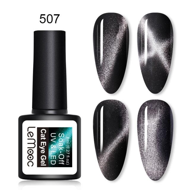 Luxury 5D Cat Magnetic Gel Nail Polish Black Chameleon UV Nail Gel Professional Manicure For Womens