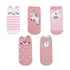 5 Pairs 3D Cartoon Harajuku Cat Cute Heart Invisible Cotton Socks Casual Boat Socks Funny Girl Ankle Sock Set for Women