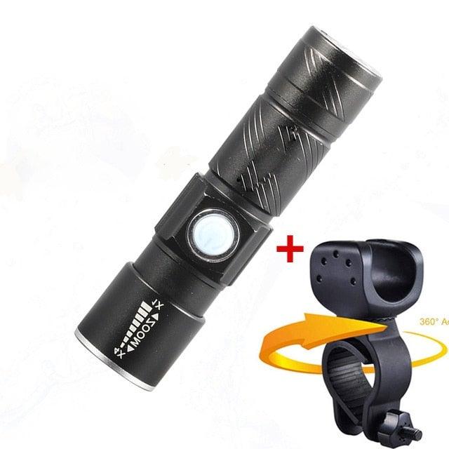 3 IN 1 Bike Bicycle Light Set USB LED Waterproof Super Bright Zoom Headlight Super Bright 3 Light Modes Bicycle Light Set Flashlight Easy Installs In Seconds Fits All Bicycles Powerful Bright Light 8000 Lumen