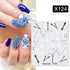 Christmas Snowflake Lines 3D Nail Stickers Gold And White Xmas Snowflakes Leaves Decals Slider Nail Art Decoration Wraps Nail Art Stickers Decal 3D Self-Adhesive Abstract Face Curve Graffiti Nail Design for Acrylic Nail Supplies