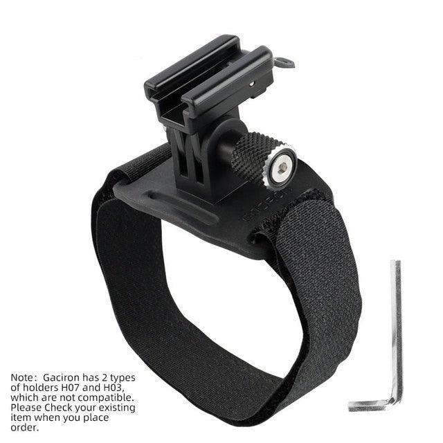 Bicycle Headlight Holder Front LED Lamp Buckle Quick Mount Release Helmet Adaptor Bracket Light Switch 360°Rotation Flashlight Mount Holder Bicycle Cycle Bike Front Torch Mount LED Headlight Holder Clip Clamp Rubber For Diameter Flashlight