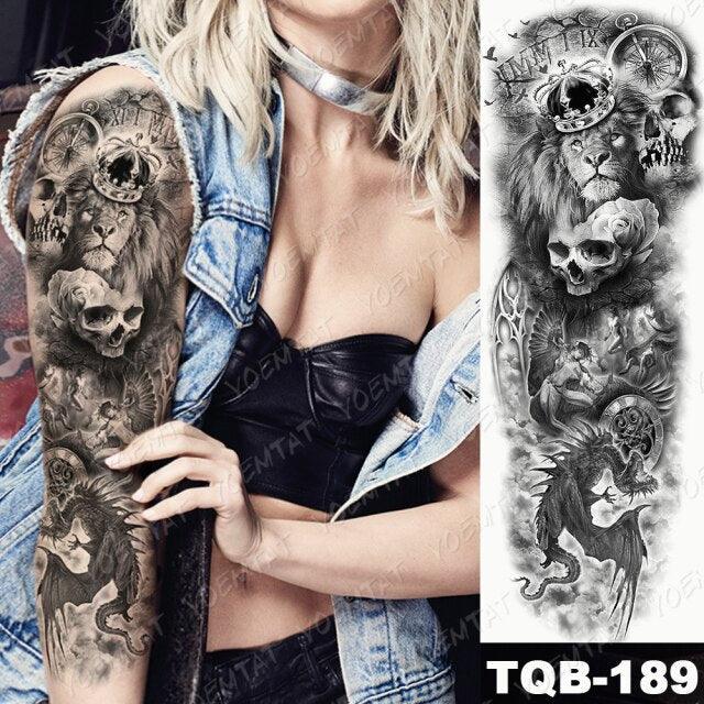 Full Women Man Realistic Waterproof Temporary Tattoo Tiger Stickers Luxury Big Design For Arm Thigh - STEVVEX Beauty - 103, 3D Tattoo, Animal Tattoo, Arm Tattoo, Beauty, Big Tattoo, Black Tattoos, Body Tattoo, Colorful Tattoo, Extra Large Tattoo, Fashion Tattoo, Girls Tattoo, Large Black Tattoo, Large Tattoo, Leg Tattoo, Lion Tattoo, Luxury Tattoo, Men Tattoo, Mens Tattoo, Stylish Tattoo, Tattoo, Waterproof Tattoo, Women Tattoo, Womens Tattoo - Stevvex.com