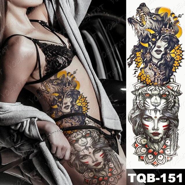 Full Women Man Realistic Waterproof Temporary Tattoo Tiger Stickers Luxury Big Design For Arm Thigh - STEVVEX Beauty - 103, 3D Tattoo, Animal Tattoo, Arm Tattoo, Beauty, Big Tattoo, Black Tattoos, Body Tattoo, Colorful Tattoo, Extra Large Tattoo, Fashion Tattoo, Girls Tattoo, Large Black Tattoo, Large Tattoo, Leg Tattoo, Lion Tattoo, Luxury Tattoo, Men Tattoo, Mens Tattoo, Stylish Tattoo, Tattoo, Waterproof Tattoo, Women Tattoo, Womens Tattoo - Stevvex.com