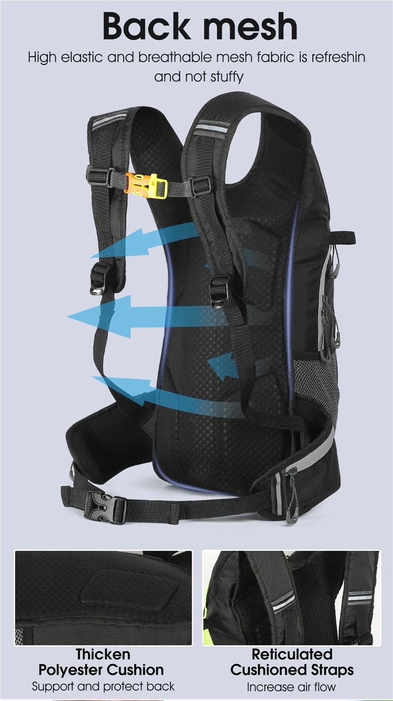 Bike Bags Portable Waterproof Backpack Cycling Water Bag Outdoor Sport Climbing Hiking Pouch Hydration Backpack  Bike Backpack  Mountain Biking Daypack Cycling Hiking Bicycle 10L