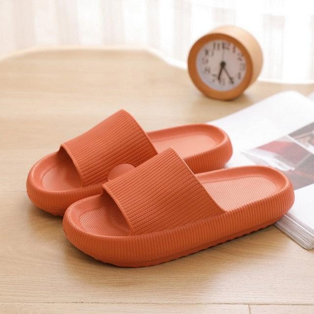 Women Summer Slippers Beach Slide Sandals Flip Flops Non-slip Soft Sole Men Couple Casual Shoes Non-Slip Quick Drying Slipper For Women Men Thick Sole Indoor Home Spa Open Toe Sandals