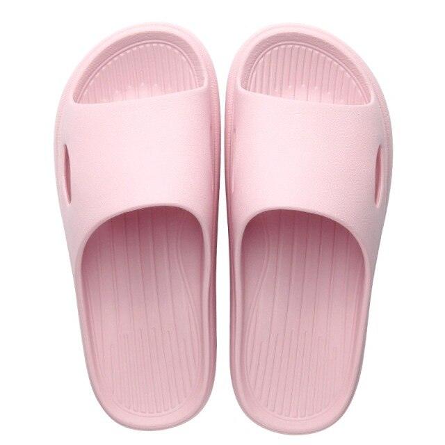 Women Summer Slippers Beach Slide Sandals Flip Flops Non-slip Soft Sole Men Couple Casual Shoes Non-Slip Quick Drying Slipper For Women Men Thick Sole Indoor Home Spa Open Toe Sandals