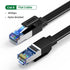 Elegant Black Ethernet Cable CAT8 40Gbps 2000MHz CAT 8 Networking Nylon Braided Internet LAN Network Cable With Gold Silver Plated RJ45 Connector Cord For Router TV