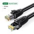 Elegant Black Ethernet Cable CAT8 40Gbps 2000MHz CAT 8 Networking Nylon Braided Internet LAN Network Cable With Gold Silver Plated RJ45 Connector Cord For Router TV