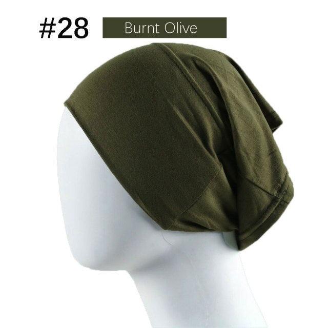 New Winter Autumn Soft Solid Color Inner Hijab  Cap Lightweight Muslim Turban Elegant Hijab Caps Hat Islam Under Scarf  Undercap Bonnet Color Soft Jersey Stretch Hijab's Tube Cap Hat Hijab Bonnet Muslim Women Scarf Turbans Head For Women