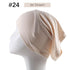 New Winter Autumn Soft Solid Color Inner Hijab  Cap Lightweight Muslim Turban Elegant Hijab Caps Hat Islam Under Scarf  Undercap Bonnet Color Soft Jersey Stretch Hijab's Tube Cap Hat Hijab Bonnet Muslim Women Scarf Turbans Head For Women