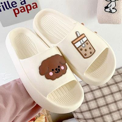 Women Flip Flops Indoor Soft Non Slip Slippers Summer Fashion New Flat Beach Casual Cats Dogs Shoes Open Toe Soft Slippers Soft Shower Bath Pool Gym House Slipper