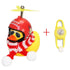 Yellow Small Bike Duck Bicycle Bell Luminous Normal Duck Ducky Bicycle Airscrew Helmet Wind Motor Riding Cycling Lights Horn Rubber Duck Helmet Bike Horn Bell Car Decoration Bicycle Horn