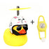 Yellow Small Bike Duck Bicycle Bell Luminous Normal Duck Ducky Bicycle Airscrew Helmet Wind Motor Riding Cycling Lights Horn Rubber Duck Helmet Bike Horn Bell Car Decoration Bicycle Horn