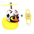 Yellow Small Bike Duck Bicycle Bell Luminous Normal Duck Ducky Bicycle Airscrew Helmet Wind Motor Riding Cycling Lights Horn Rubber Duck Helmet Bike Horn Bell Car Decoration Bicycle Horn