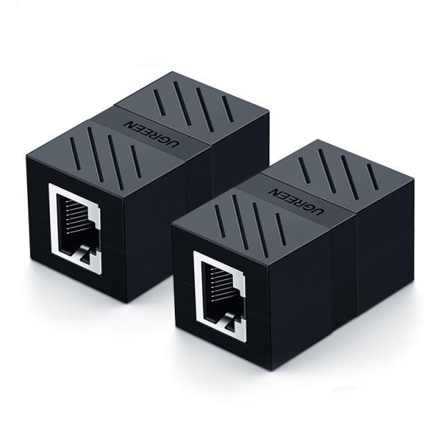 Elegant Small RJ45 Network Coupler Connector Cat7/6/5e Ethernet Adapter 8P8C Network Extender Extension Cable For Ethernet Cable Adapter Female To Female Black