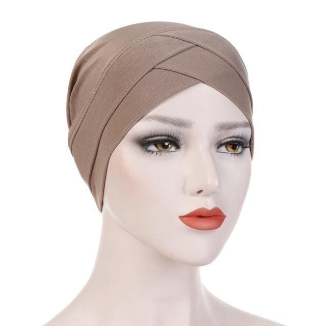 New Soft Modal Muslim Turban Hat Inner Head Wrap Bonnet Under Scarf Hijab Lightweight Caps Elegant Islamic Under Scarf Bonnet Hat Headwrap For Female