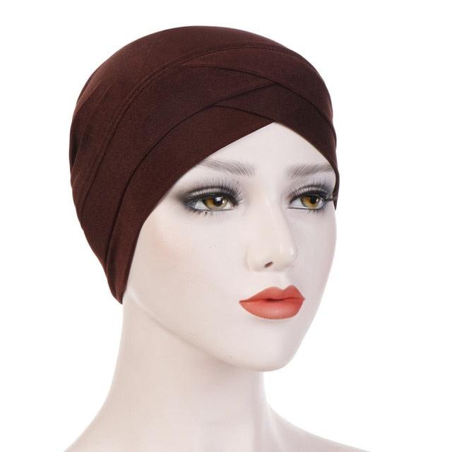 New Soft Modal Muslim Turban Hat Inner Head Wrap Bonnet Under Scarf Hijab Lightweight Caps Elegant Islamic Under Scarf Bonnet Hat Headwrap For Female