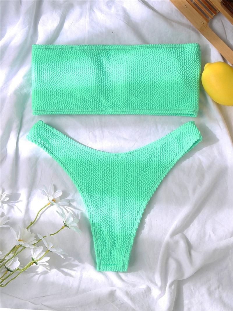 Women One-Shoulder Bikini Swimsuit Women Push Up Swimwear Women's Bathing Suit Comfortable Bikini Ribbed Two Piece Swimsuit Bikini Set Summer Bathing Suit Beach Wear Swimming Suit - ALLURELATION - 519, Beach bikini, Beach Wear, bikini, Bikini Swimsuit, classic bikini, comfortable bikini, Fashion bikini, Modern bikini, new design bikini, Push Up Swimwear, retro bikini, Ribbed bikini, Solid Bikini, stylish bikini, Summer bikini, swimwear, Two Piece Swimsuit, Women bikini, Women's Bathing Suit - Stevvex.com