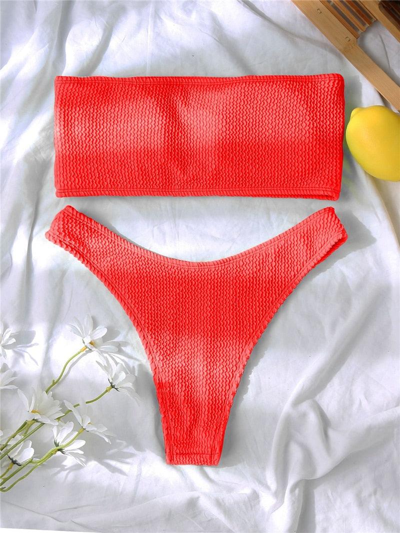 Women One-Shoulder Bikini Swimsuit Women Push Up Swimwear Women's Bathing Suit Comfortable Bikini Ribbed Two Piece Swimsuit Bikini Set Summer Bathing Suit Beach Wear Swimming Suit - ALLURELATION - 519, Beach bikini, Beach Wear, bikini, Bikini Swimsuit, classic bikini, comfortable bikini, Fashion bikini, Modern bikini, new design bikini, Push Up Swimwear, retro bikini, Ribbed bikini, Solid Bikini, stylish bikini, Summer bikini, swimwear, Two Piece Swimsuit, Women bikini, Women's Bathing Suit - Stevvex.com