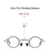 Small Metal Round Folding Reading Glasses Retro Circle Blue Light Computer Grade Glasses Narrow Eyeglasses Frame And Anti Glare Reading Glasses Foldable Computer Reading Glasses For Men  +3.5