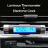 Car Digital Clock Temperature Display Electronic Clock Car Temperature Clock Universal Auto Dashboard Digital Clocks with Black Light And LCD Screen Adjustable Vehicle Temperature Thermometer Auto Electronic Clock LED Backlight Digital Display Clock