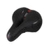 Reflective Breathable Bike Saddle Cushion Leather Surface Seat Mountain Bicycle Shock Absorbing Hollow Bike Seat For Women Or Men Bicycle Saddle Replacement Padded Soft High Density Memory Foam With Dual Shock Absorbing