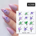 French Line Nail Water Decal Flower Marble Leaf Girl Stickers on Nails Water Ink Transfer Slider Nail Stickers Decor Kids Nails Art Decoration Nail Strips Shiny French Tip Guides Stickers French Nail Stickers Form Fringe Guides