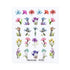 French Line Nail Water Decal Flower Marble Leaf Girl Stickers on Nails Water Ink Transfer Slider Nail Stickers Decor Kids Nails Art Decoration Nail Strips Shiny French Tip Guides Stickers French Nail Stickers Form Fringe Guides