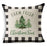 New Plaid Christmas Linen Pillowcase Xmas Series Cushion Cover Case Pillow Custom Square Pillowcase Cushion Cover Thrown Linen Pillowcase Christmas Gift 45X45CM