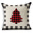 New Plaid Christmas Linen Pillowcase Xmas Series Cushion Cover Case Pillow Custom Square Pillowcase Cushion Cover Thrown Linen Pillowcase Christmas Gift 45X45CM