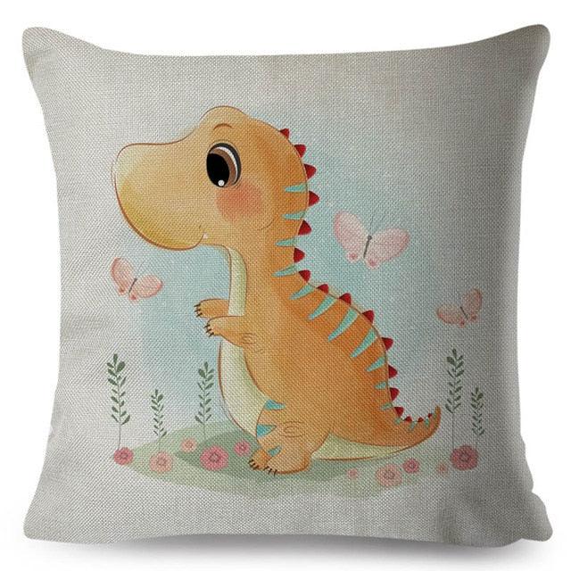 Throw Pillow Cover Animal Decor Deer Dinosaur Unicorn Rabbit Pillowcase For Home Decor Cushion Cover Kids Cartoon Decorative Pillow Covers Cute Colorful Animal Outdoor Cushion Cases for Children Room Sofa Couch 45x45cm