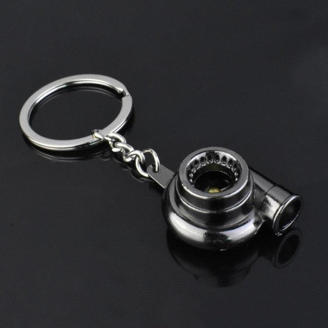 Creative Gift Car Metal Keychain Turbo Gear Hub Pendant Brake Disc Shock Absorber Pendant Alloy Short Quick Shifter Key Chain Ring Charming Auto Rainbow Metal Pendant Keyring Wheel Rim Tire Rotary Engine Keyring