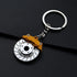 Creative Gift Car Metal Keychain Turbo Gear Hub Pendant Brake Disc Shock Absorber Pendant Alloy Short Quick Shifter Key Chain Ring Charming Auto Rainbow Metal Pendant Keyring Wheel Rim Tire Rotary Engine Keyring