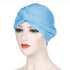 Trendy Plain Color Soft Lightweight Suede Turban Caps Muslim Elegant Hijab Scarf India African Head Wraps Headscarf Bonnet For Women