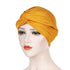 Trendy Plain Color Soft Lightweight Suede Turban Caps Muslim Elegant Hijab Scarf India African Head Wraps Headscarf Bonnet For Women