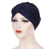 Trendy Plain Color Soft Lightweight Suede Turban Caps Muslim Elegant Hijab Scarf India African Head Wraps Headscarf Bonnet For Women