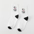 Black And White Embroidery Female Tide Socks Shallow Mouth Summer Cartoon Cow Cute Fashion Boat Socks Unisex Men And Women Cotton Ankle Socks