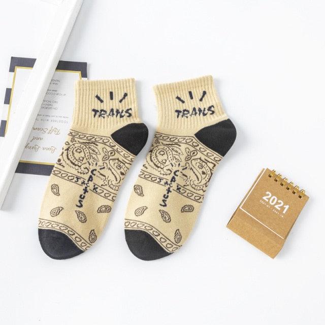 Black And White Embroidery Female Tide Socks Shallow Mouth Summer Cartoon Cow Cute Fashion Boat Socks Unisex Men And Women Cotton Ankle Socks