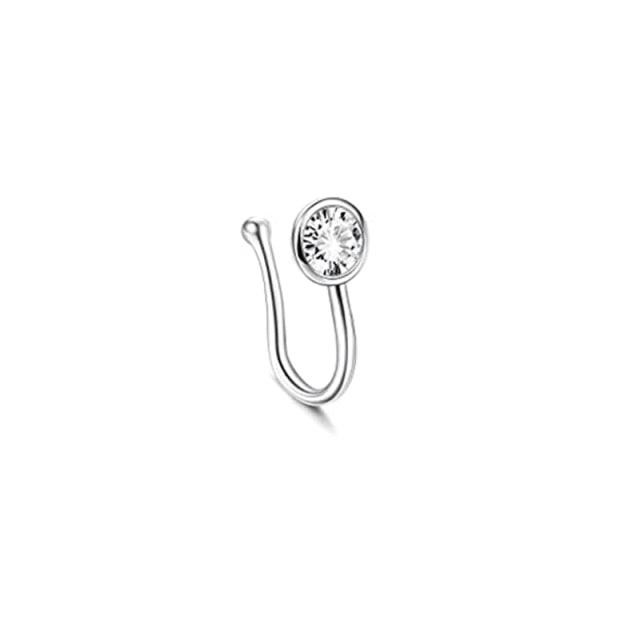 Cute Bunny Nose Ring Clip On Nose Cross Stainless Steel Heart Non Piercing Butterfly Nose Cuff Clip Cuff Clip Brand Design Bunny Nose Non Pierced Without Hole Nose Ring Clip On Nose Hoop Ring Stainless Steel Non-Piercing Jewelry Piercing Nez