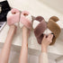 Fluffy Slippers Women Cozy Faux Fur Cross Indoor Floor Slides Flat Soft Furry Shoes Fluffy Furry Fur Slippers Flip Flop Open Toe Cozy House Memory Foam Sandals Slides Soft Flat Comfy Slippers