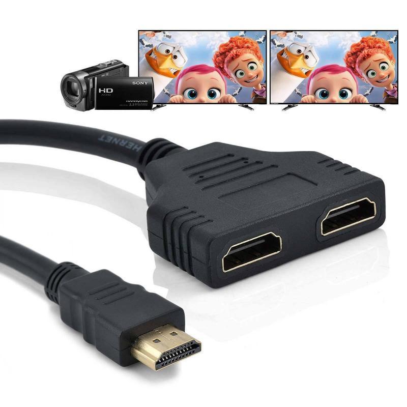 1PC HDMI Splitter 1080P HDMI Male To Double Female Adapter Cable 1 In 2 Out HDMI Converter HDMI Splitter Adapter Cable For HDTV HD LED LCD - STEVVEX Cable - 1080P Adapter, 1080p HD resolution, 220, adapter, Adapter cables, adapter for monitor, adapter for pc, adapter for tv, cable, cable adapter, cable for PC, display port, HDMI, HDMI ADAPTER, HDMI cable, HDMI Cable Adapter, HDMI Converter, HDMI Splitter, HDMI Splitter Adapter Cable, Splitter, tv adapter - Stevvex.com