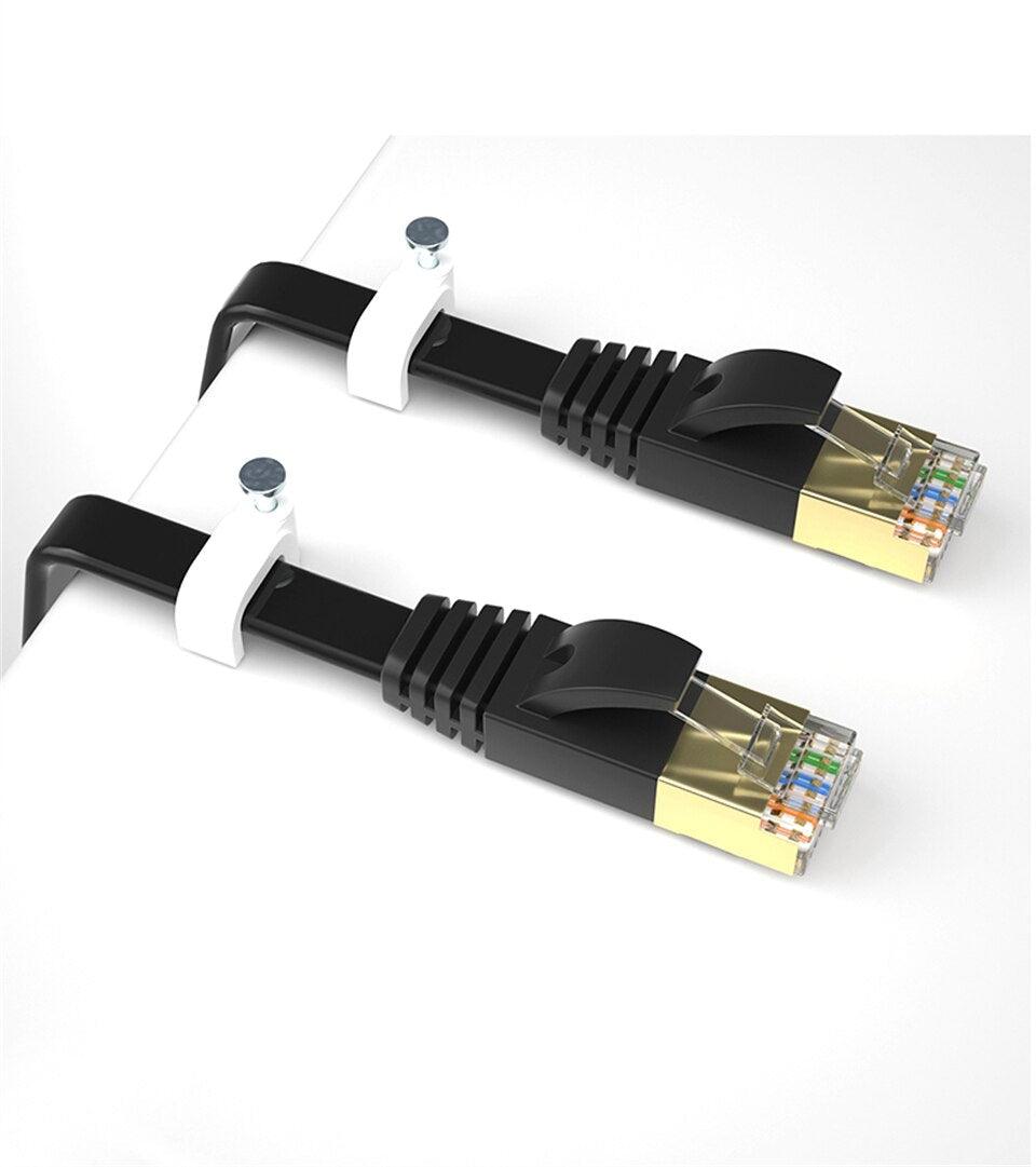 2021 Super Fast CAT8 Ethernet Cable RJ45 Lan Cable FTP Network Cable For RJ45 Cat8 Compatible Patch Cord Modem Router Cable Ethernet High Speed For Router TV Set