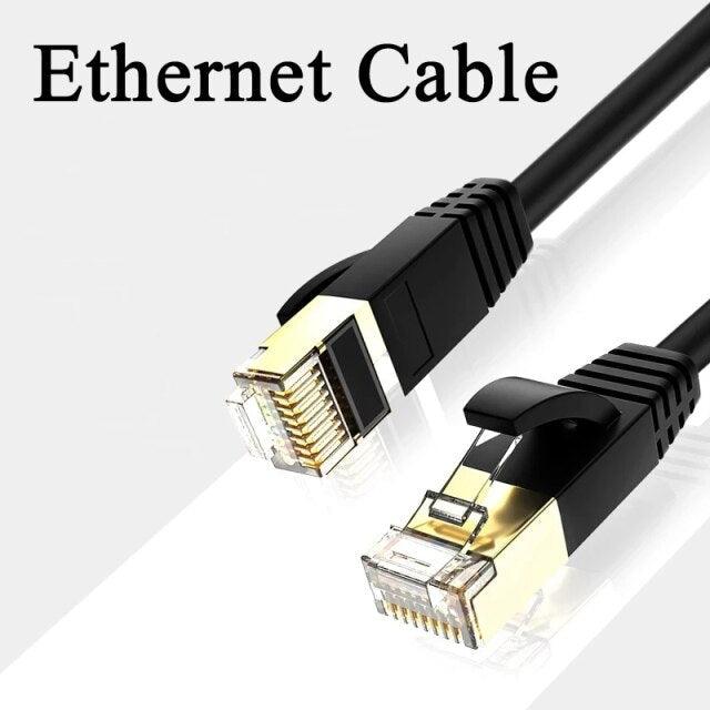 2021 Super Fast CAT8 Ethernet Cable RJ45 Lan Cable FTP Network Cable For RJ45 Cat8 Compatible Patch Cord Modem Router Cable Ethernet High Speed For Router TV Set