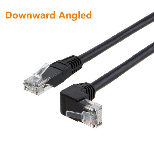 CAT6 Ethernet Cable LAN Cable Network Cable Gold Plated Laptop Router Cat6 Right Angle Ethernet Cable RJ45 Network Patch Cord Cable For Laptop Game Console