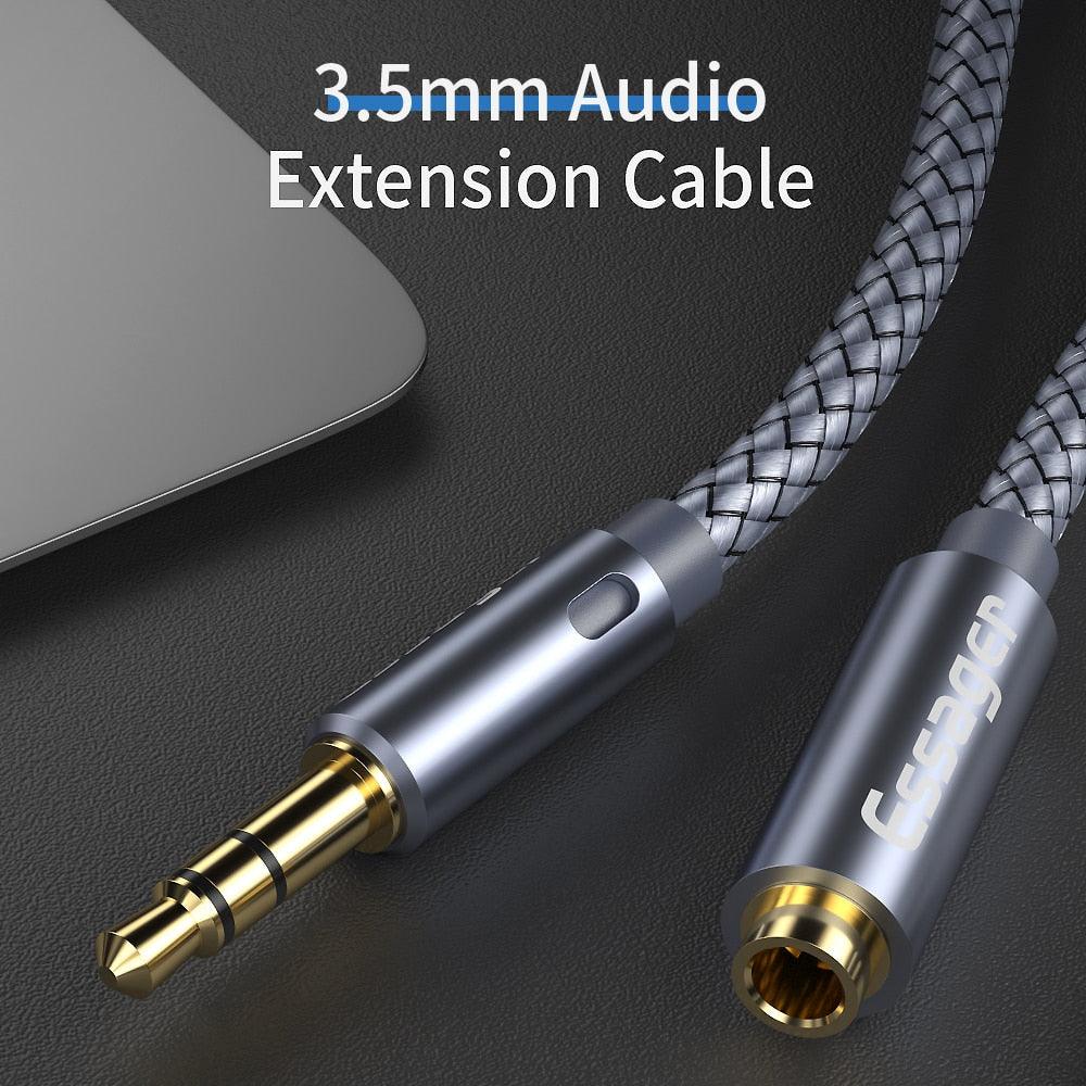 Audio Extension 3.5 mm Aux Cable Jack For Headphone Extender Cord - STEVVEX Cable - 220, 3.5mm audio extension, 4k ultra HD, 8k displayport cable, adapter for audio, adapter for computer, adapter for laptop, adapter for monitor, adapter for pc, adapter for projectors, adapter for tv, aux cable, cable, cable for headphones, cables, extended cord jack, headphone aux - Stevvex.com