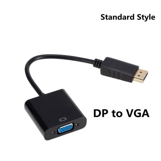 DisplayPort to VGA Adapter Cable Converter Compatible with Computer, Desktop, Laptop, PC, Monitor, Projector. - STEVVEX Cable - 220, audio cables, audio video cables, cable, cables, converter for PC, convertor for computer, convertor for laptop, convertor for monitor, convertor for projector, DP to VGA adapter, durable cable, male to female cable converter, sustainable convertor, video cables - Stevvex.com