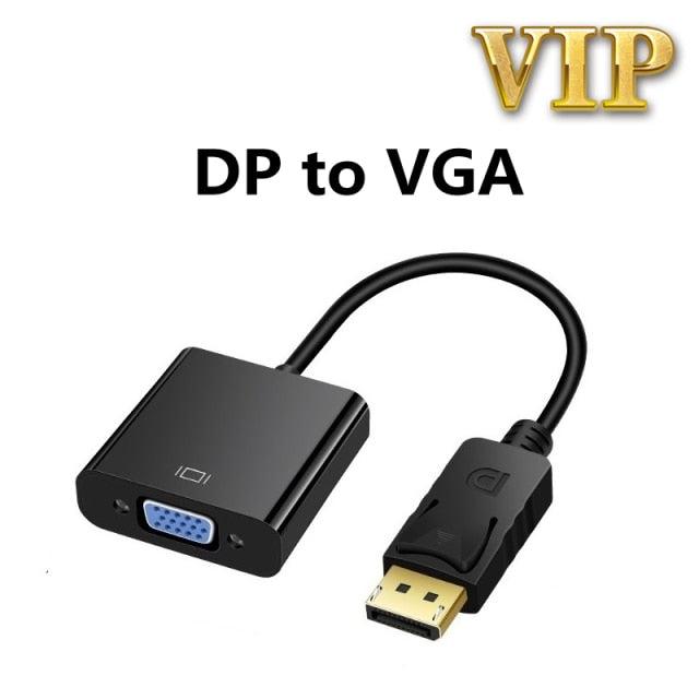 DisplayPort to VGA Adapter Cable Converter Compatible with Computer, Desktop, Laptop, PC, Monitor, Projector. - STEVVEX Cable - 220, audio cables, audio video cables, cable, cables, converter for PC, convertor for computer, convertor for laptop, convertor for monitor, convertor for projector, DP to VGA adapter, durable cable, male to female cable converter, sustainable convertor, video cables - Stevvex.com