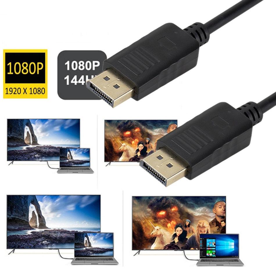 Fast 1.8M DisplayPort Cable Adapter For Computer TV Projector Laptop Monitor - STEVVEX Cable - 220, audio cable, audio video cable, cable, cable adapter, cable for computer, cable for monitor, cable for PC, cables, displayport to m/m adapter, HDTV projector, PC HDTV projector, TV connector, video cable - Stevvex.com